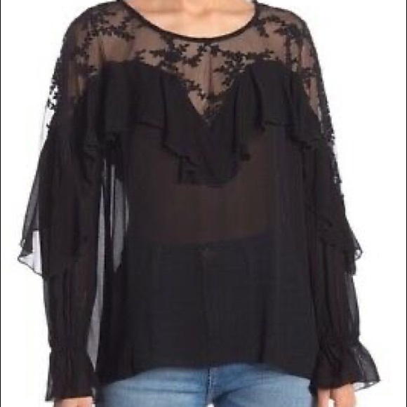Johnny Was Tops - Johnny Was Karin Mesh Yoke Blouse